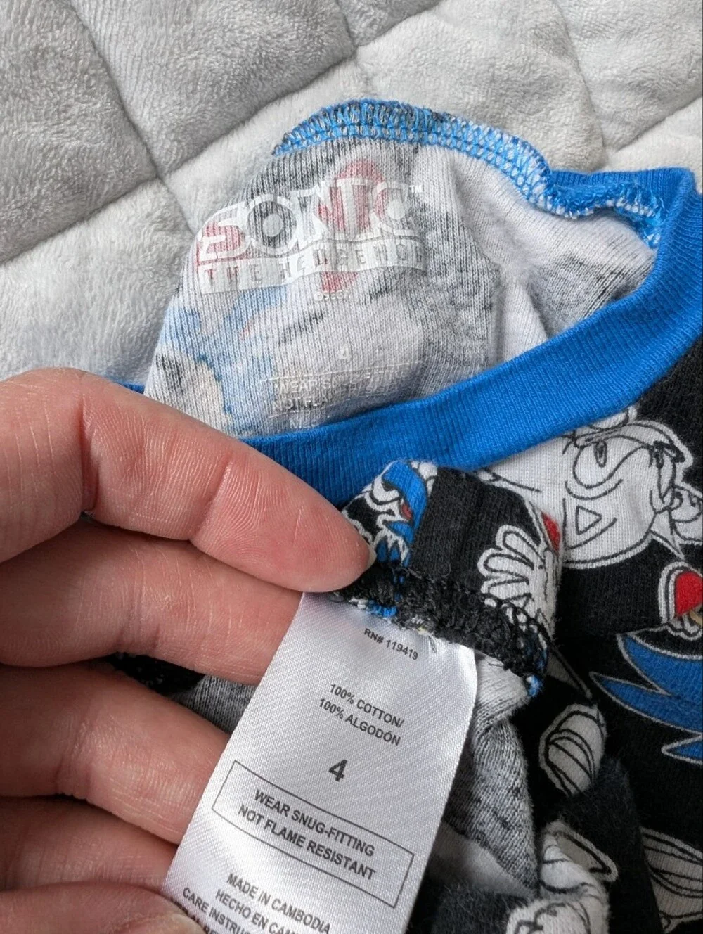 Sonic The Hedgehog Toddler Boy Sung Fit Pajama Set, Size 4
